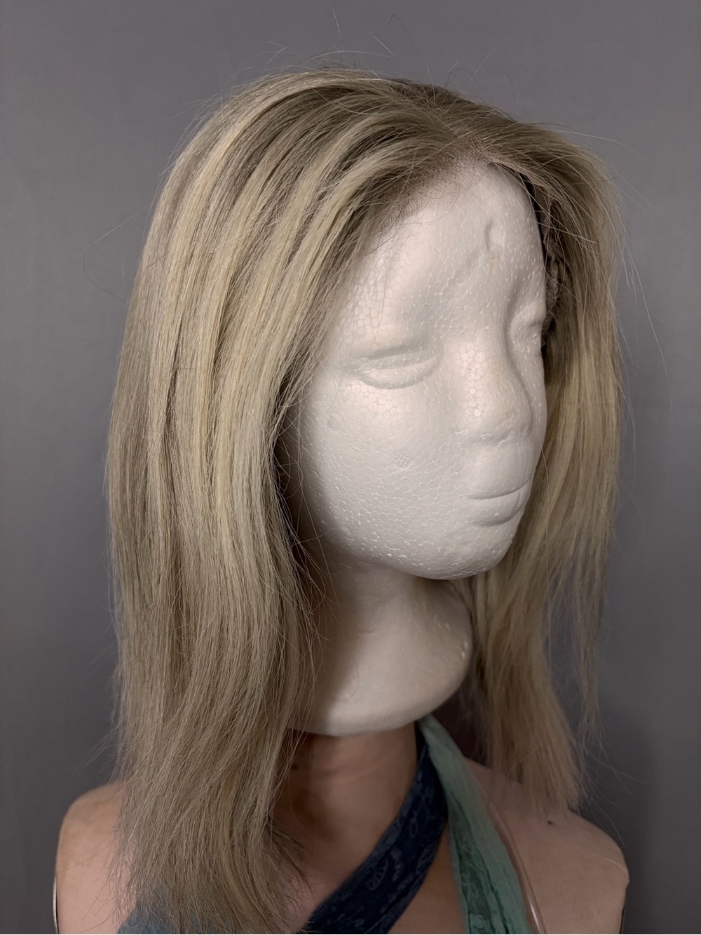Real Remy Human Hair Wig Ash Blonde
